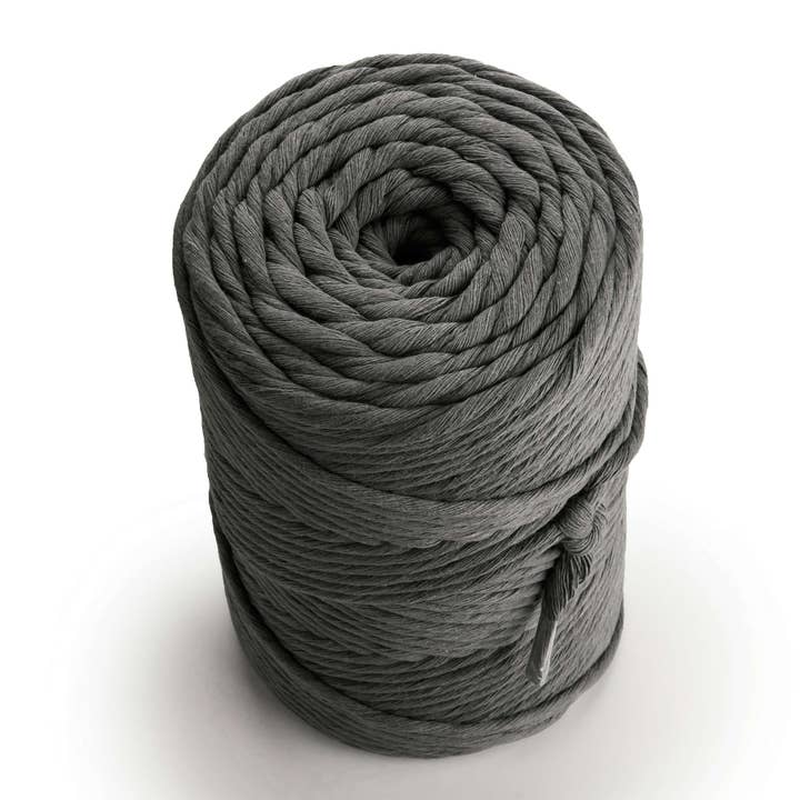 MB Cordas - Wholesale Craft supplies - 3mm Single Strand Twisted 500g Cotton Cord DARK GRAY2