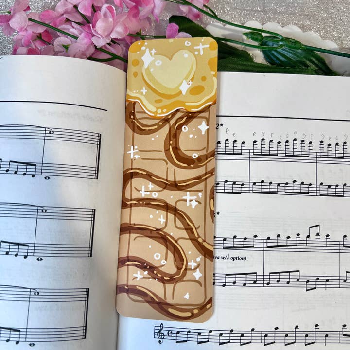 Gaufre avec Beurre en Cœur et Sirop ~ Signet pour la vente par Woolblossom