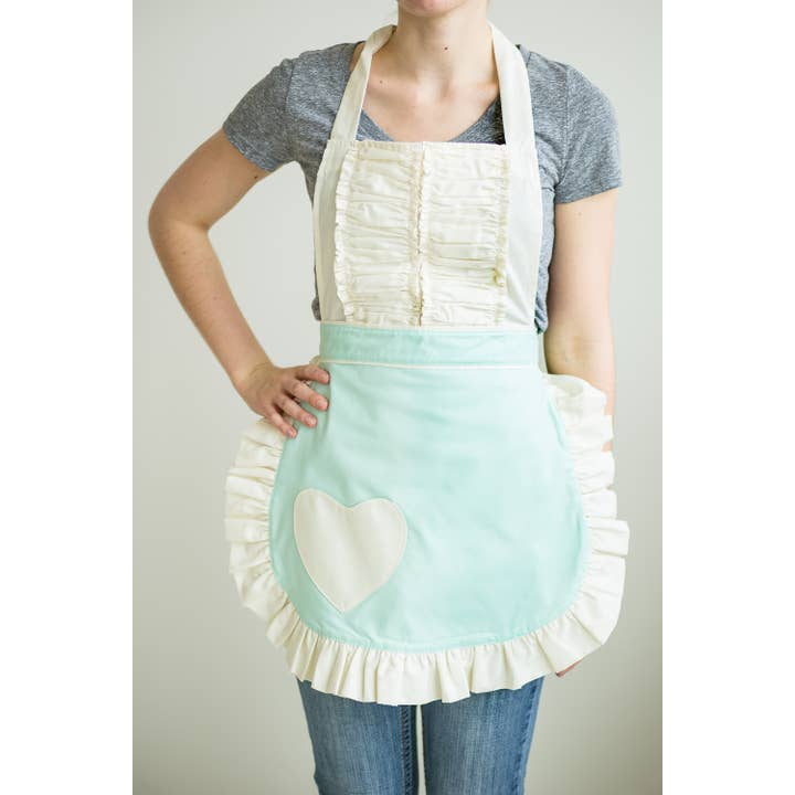 Sugar baby Aprons - Wholesale Apron - A Vintage darling apron in mint (spring vibes)