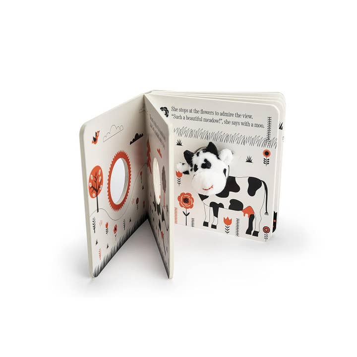 Fox Chapel Publishing - Wholesale Baby & Toddler Book (0-2) - Little Cow Finger Puppet Board Book with High Contrast Art1