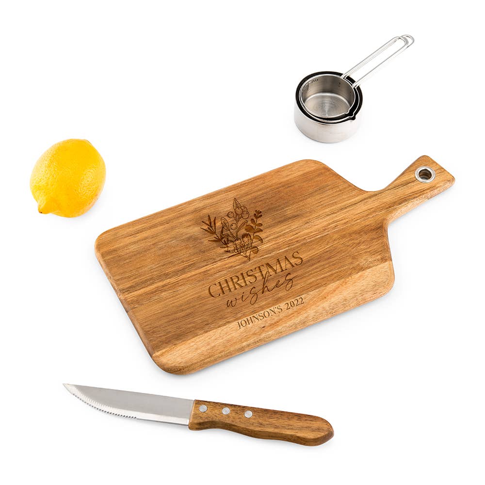 Weddingstar Inc. - Wholesale Cutting Board - Wooden Paddle Cutting & Serving Board - Berry Bunch2