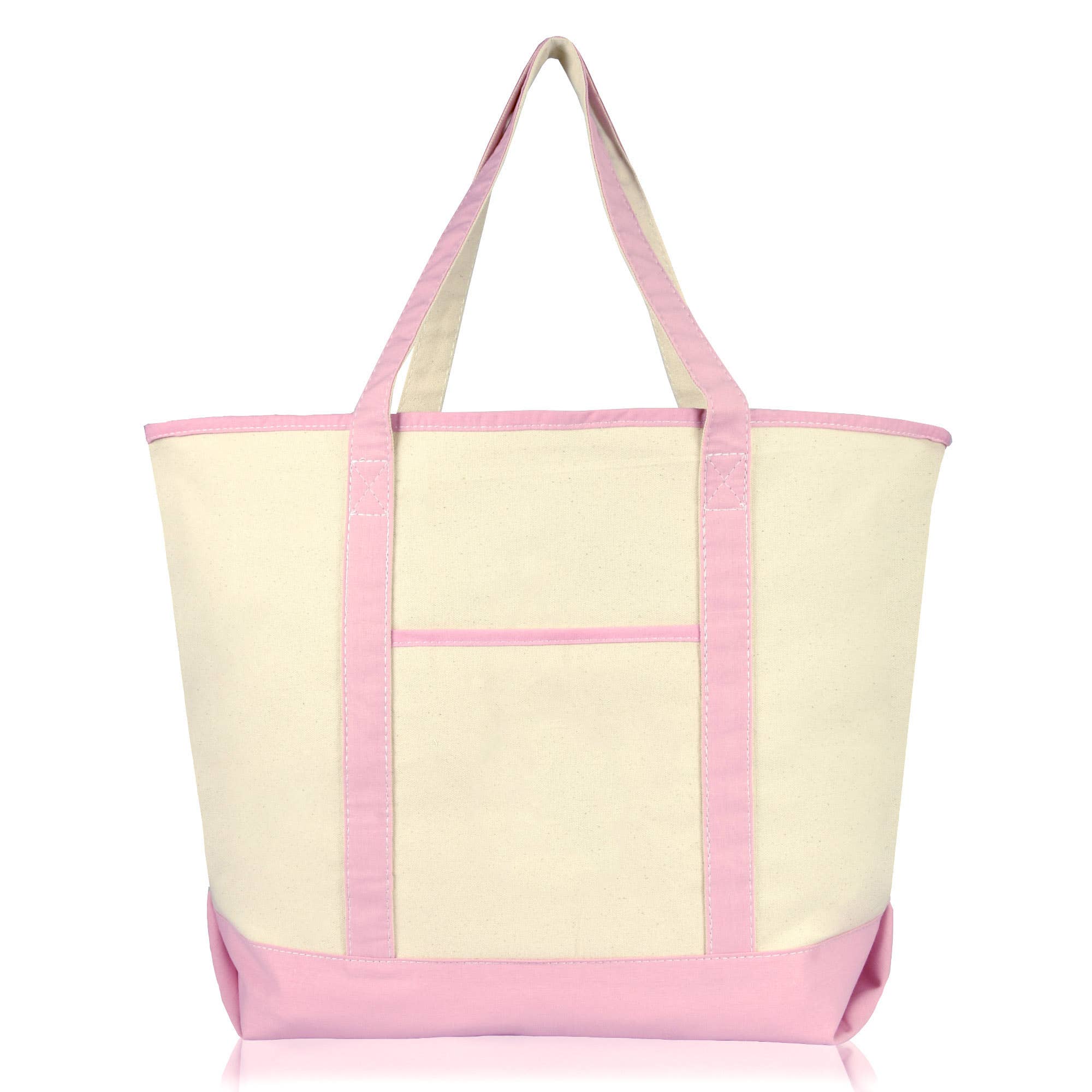 Dalix - Wholesale Tote Bag - Women's - DALIX 22" Open Top Heavy Duty Deluxe Tote Bag Outer Pocket35