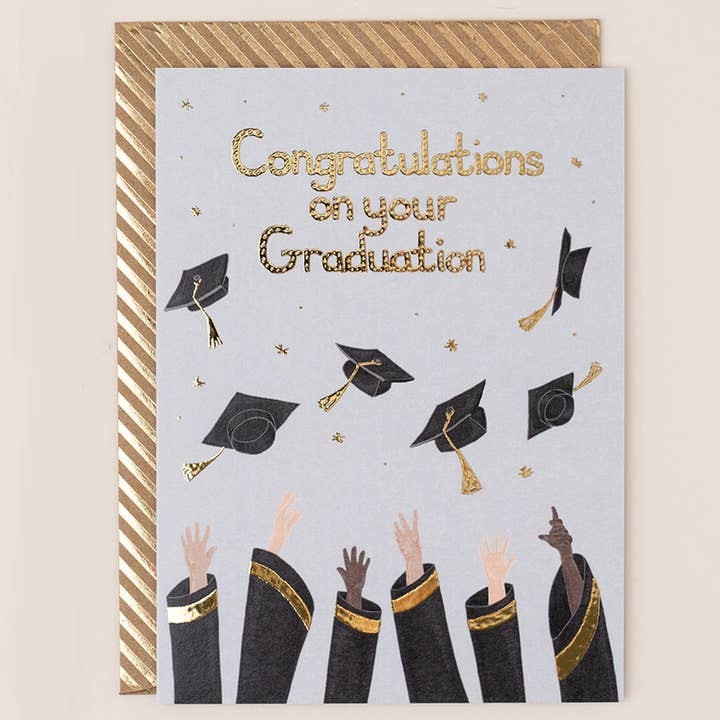 Gold Foiled Congratulations on Your Graduation Card for wholesale by Apple & Clover