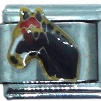 cutandcropped – wholesale Individual charm/pendant – Black Horse Head Italian Charm
