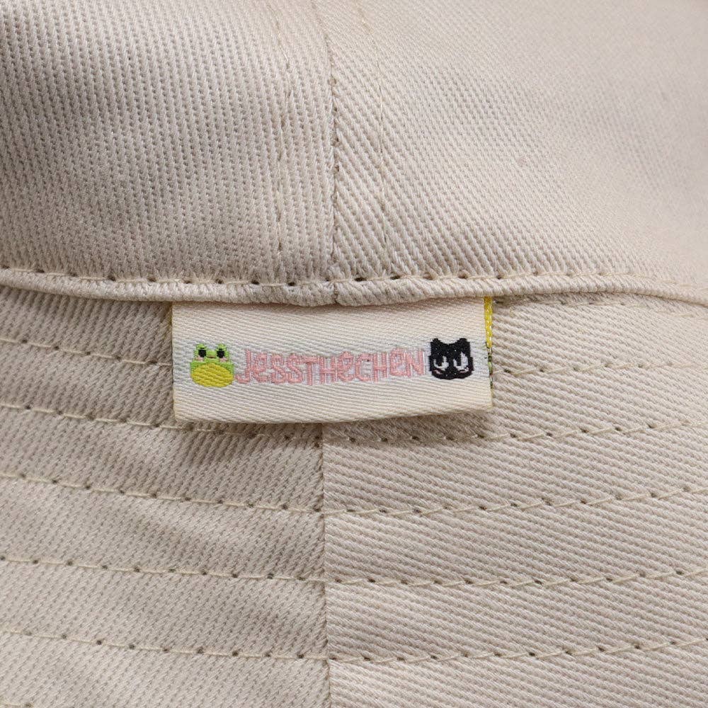 Jessthechen - Wholesale Bucket Hat - Women's - Cat & Mushroom Reversible Bucket Hat | Khaki/Cream7