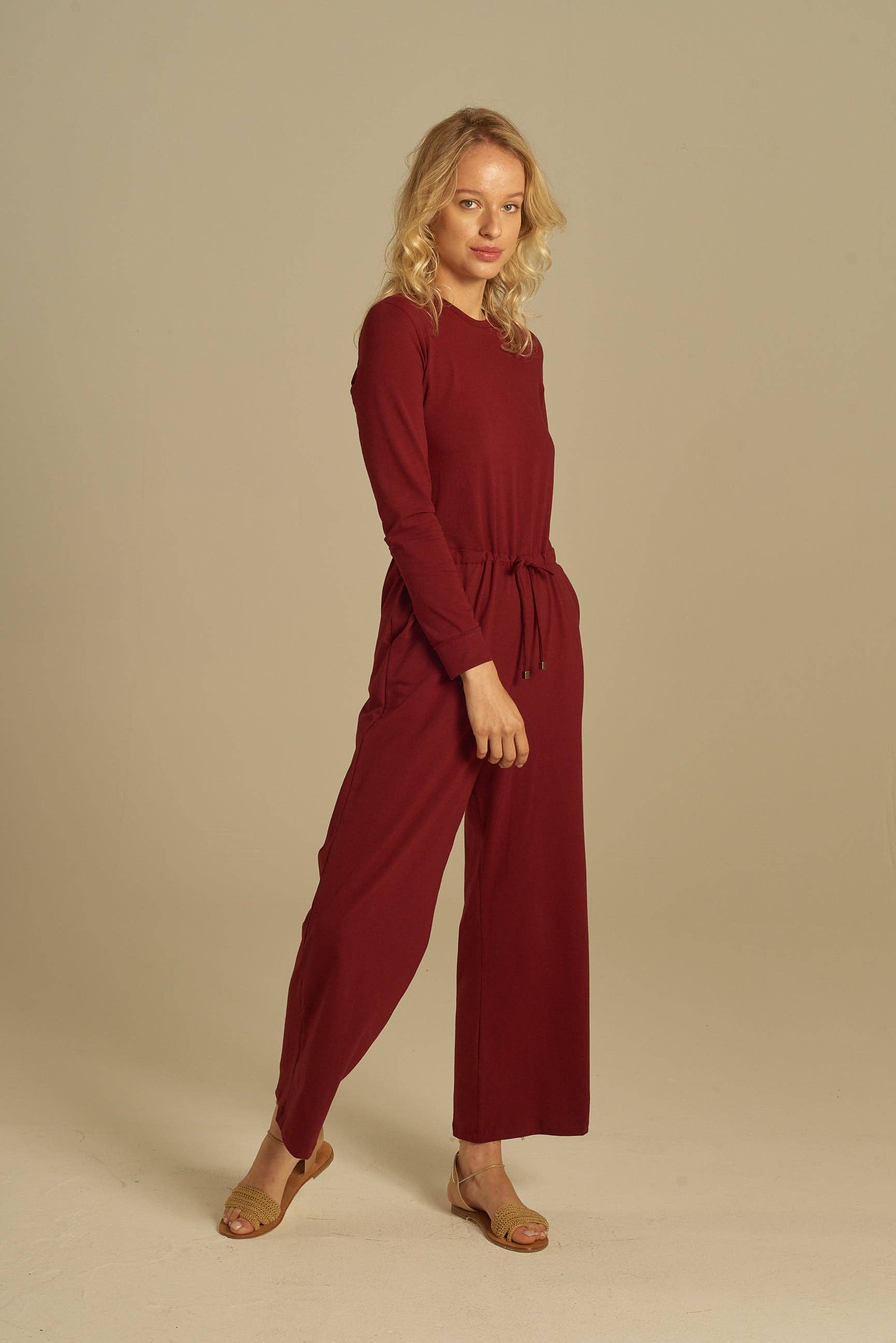 Manifiesto - Venta al por mayor Peto - Mujer - Mono rojo de manga larga Polux3