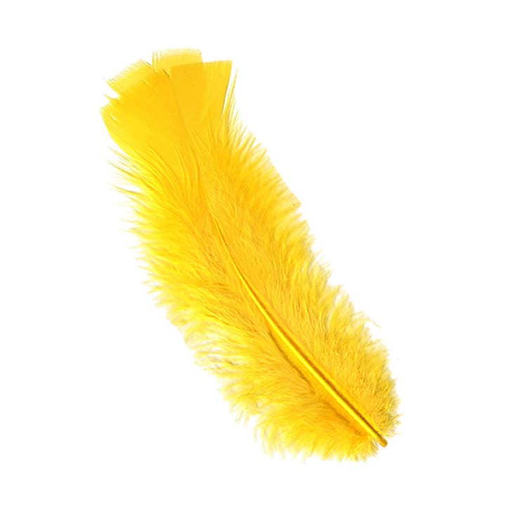 Loose Turkey Flats Dyed - Yellow for wholesale by Zucker Feather Products