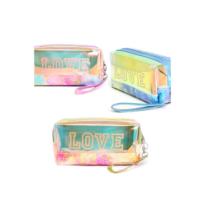Hana - Wholesale Pouch - Women's - LOVE Holographic Iridescent Wrinkled Pouch6