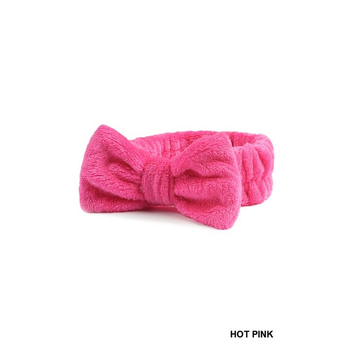 42POPS - Wholesale Fashion Headband - Women's - ..._ SI-26828 Soft Plush Bowknot Spa Headband
