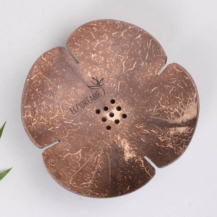 Coconut Soap Dish “Flower” - Tropical Elegance for wholesale by EcoDreamr