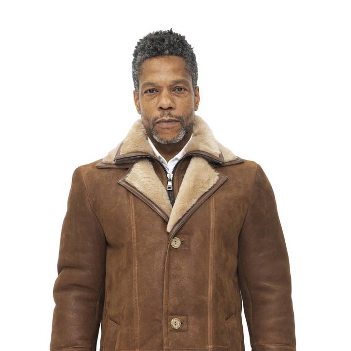 Manteau en cuir d'agneau shearling chaud pour homme - Ilford pour la vente par Infinity Leather (Upperclass Fashions Ltd)