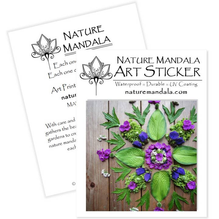 Nature Mandala Art - Wholesale Sticker - Nature / Flower Mandala Stickers :: 10 Designs17