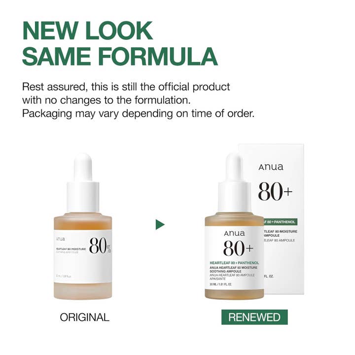 MEHIAZ - Wholesale Facial Serum/Concentrate - Anua Heartleaf 80 Soothing Ampoule 30ml1