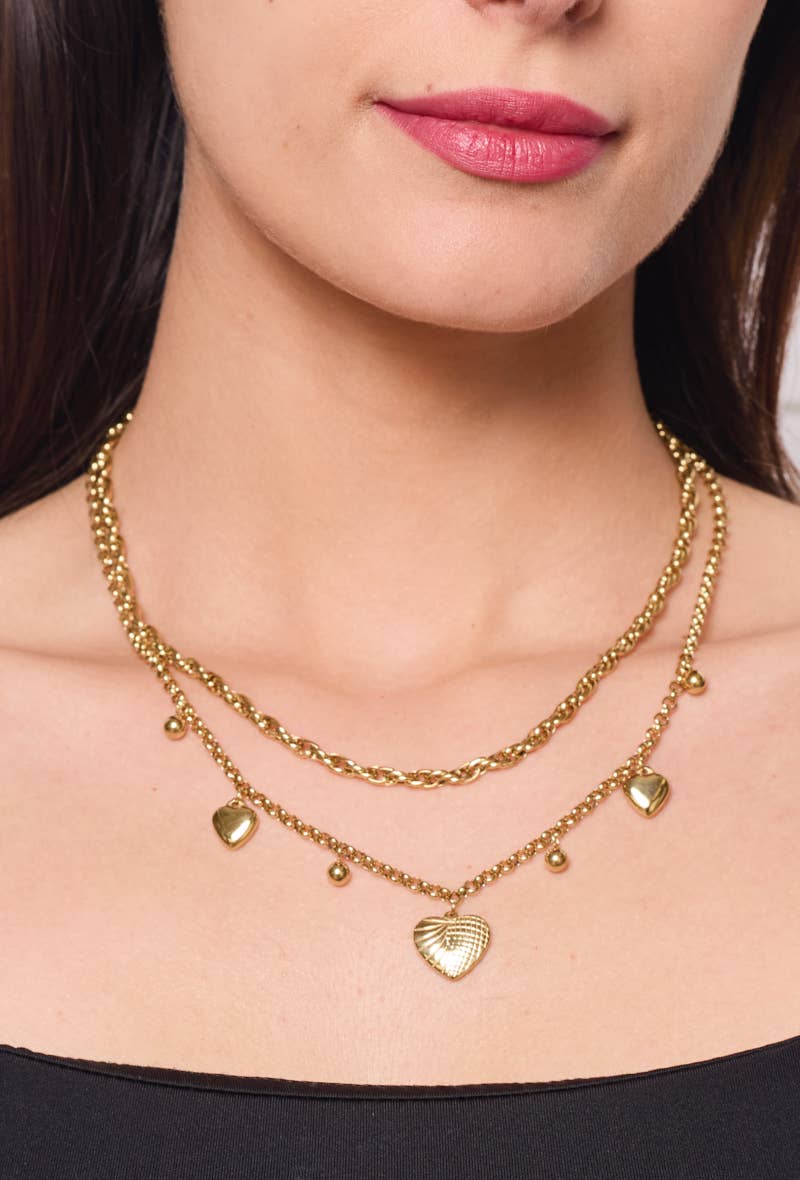 Guld Halskæde i rustfrit stål 224AQ134 for engroshandel på Faire0