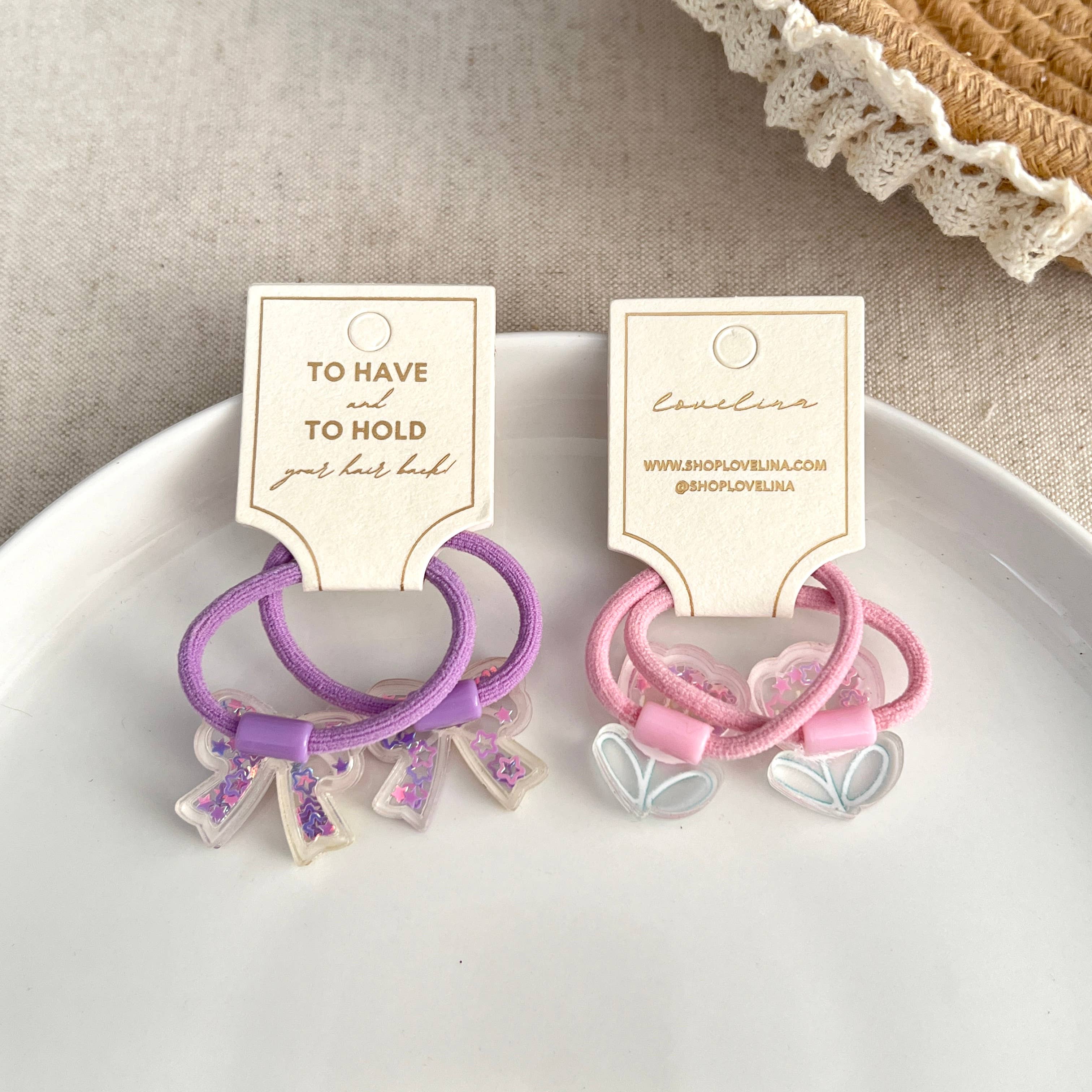 LoveLina - Wholesale Hair Tie - Kids - Kids Hair Tie Cherry Flower Bow Rainbow (KOW)2