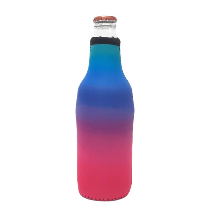 Drink Handlers - Wholesale Drink Huggers & Koozies - Pink Ombre 12oz Bottleneck Sleeve
