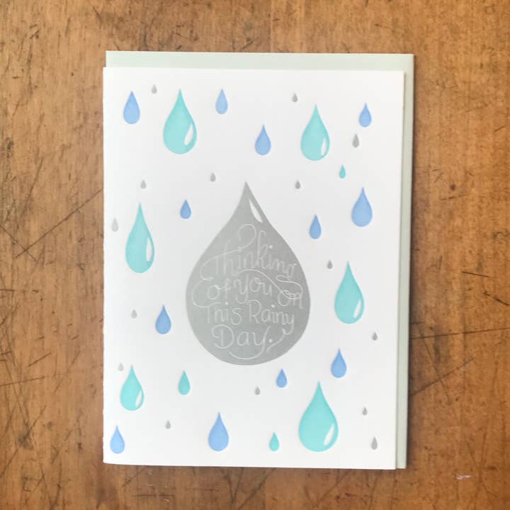Thinking of You Card for wholesale by Letterpress PDX