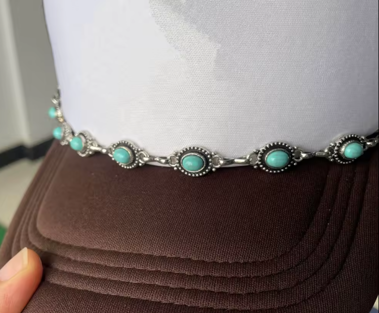 Texas Transfers - Wholesale Trucker Hat - Women's - Turquoise/Country Hat Chains (Multiple Options)11