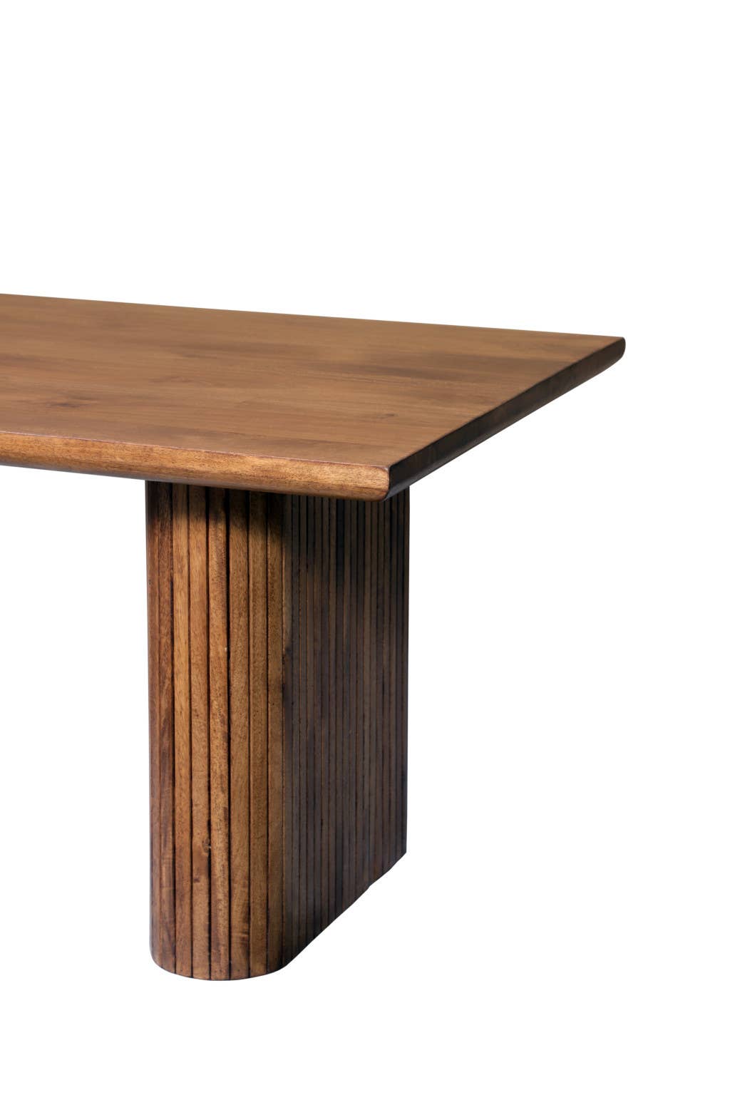 HomeRoots - Wholesale Console Table - 82" Brown Wood Double Pedestal Base Dining Table5