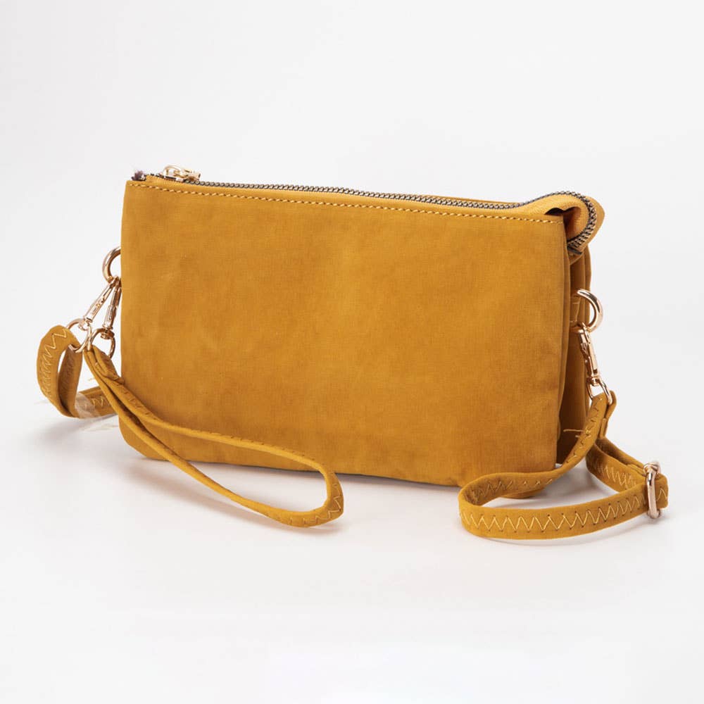 Sensibling Corp. - Wholesale Crossbody Bag - Women's - Plain Faux Suede Crossbody Clutch Bag8