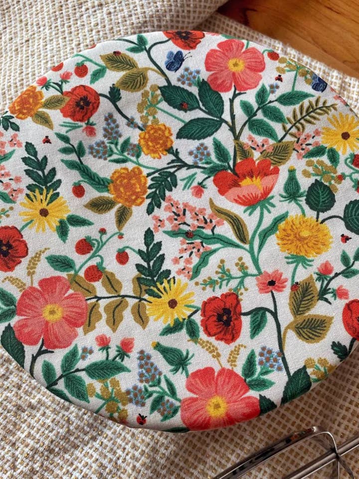 Cream Botanical Bowl Cover Set for wholesale by Peace Out Plastic