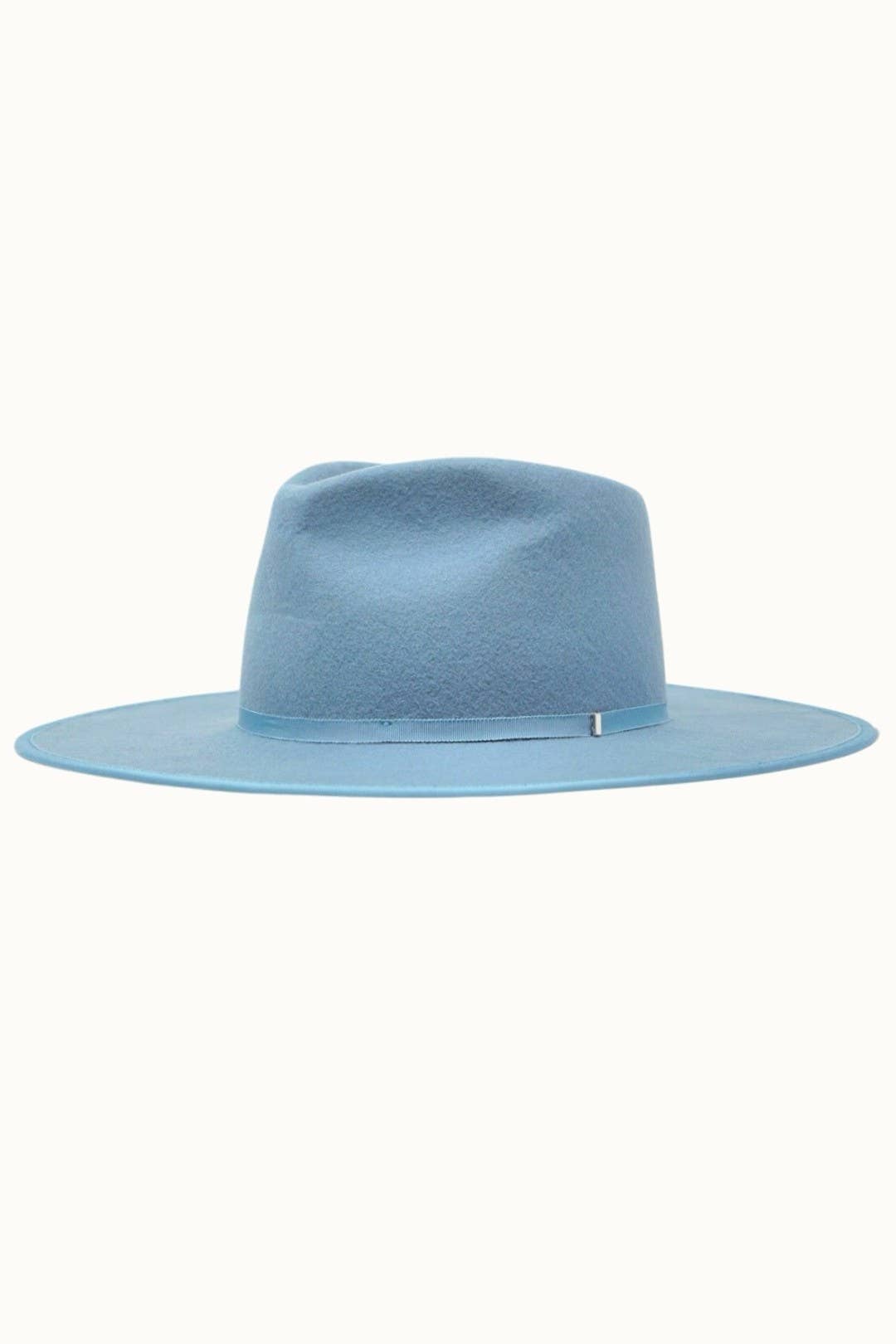 Olive & Pique - Wholesale Fedora - Women's - BILLIE - 100% Wool Felt Rancher, Satin Lined, Powder Blue0