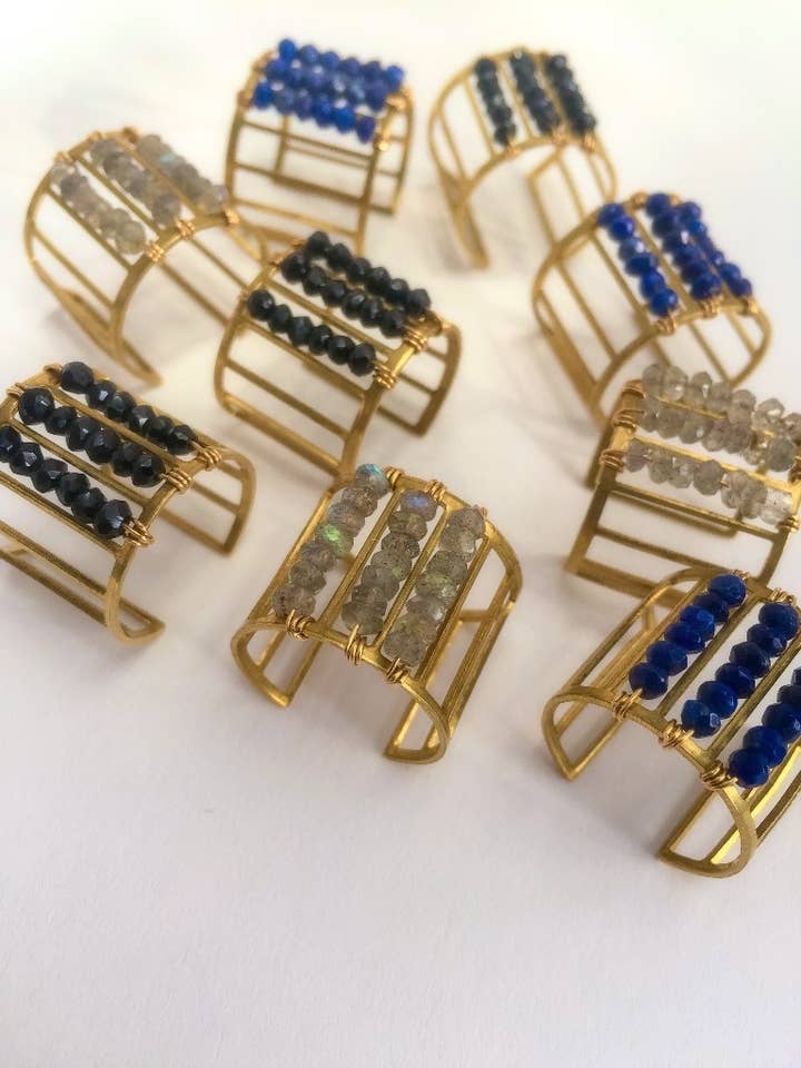 Caged Bird Gemstone Ring for wholesale by 84Gem