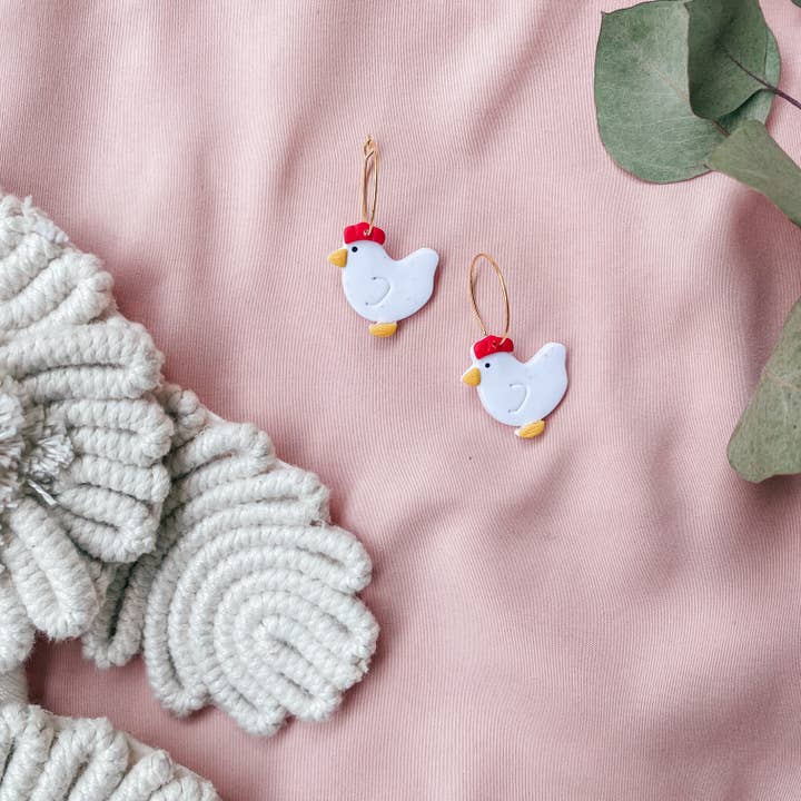 ClayWithA - Wholesale Dangle Earrings - Chicken Earrings1