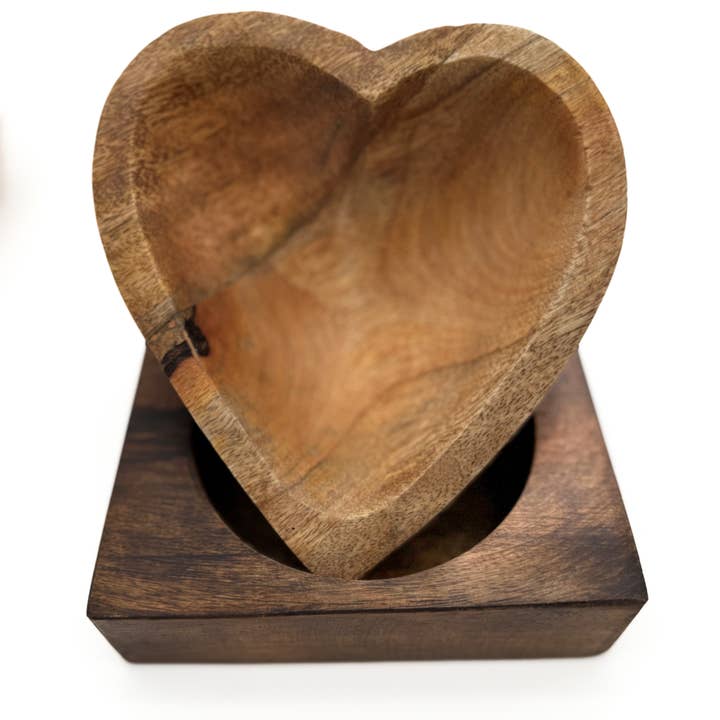 Forever Green Art - Wholesale Decorative Plate/Dish/Bowl - Sweetheart Bowl - Mango Wood