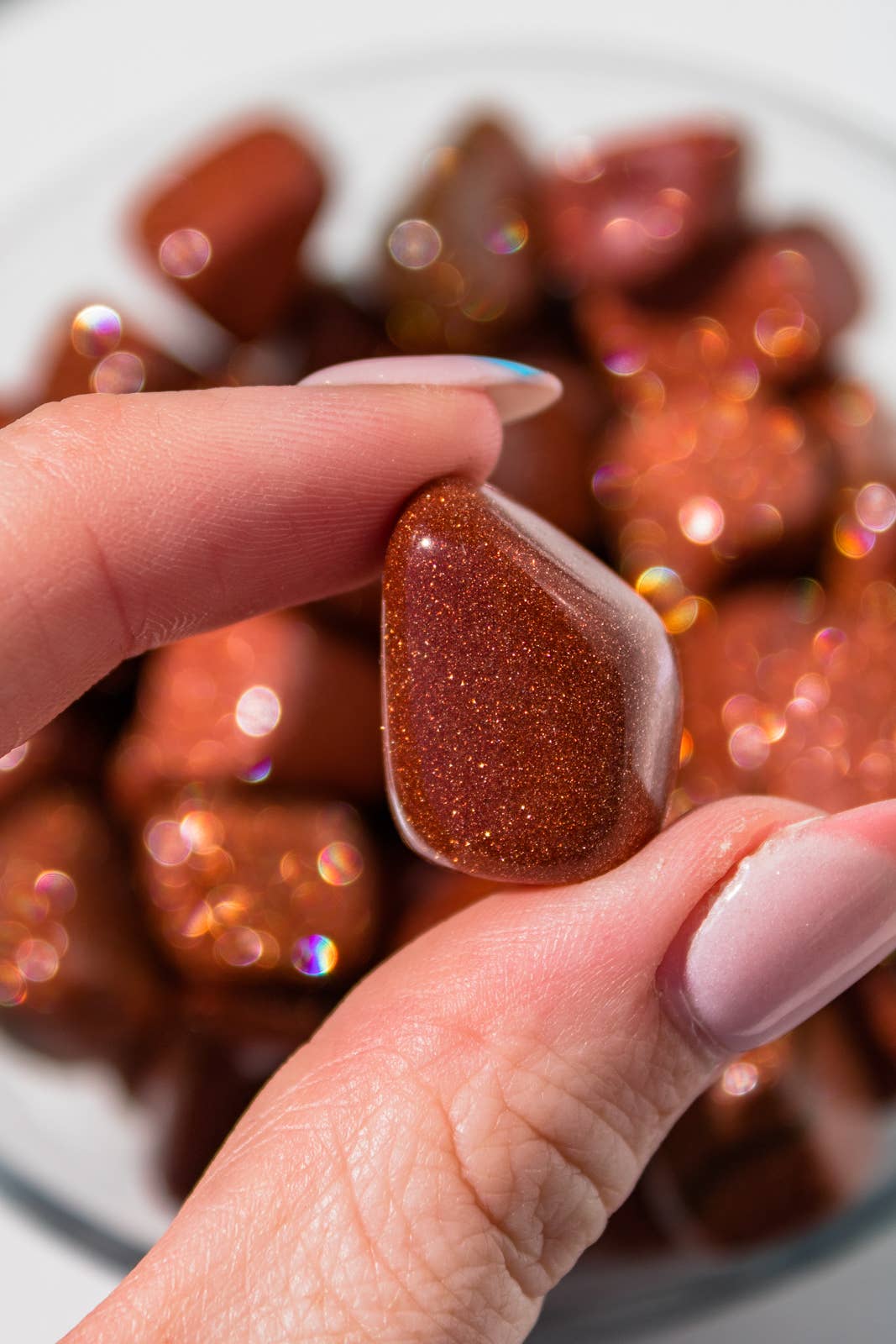 Selene Stone - Venta al por mayor Piedras/cristales espirituales - Piedra rojada de Goldstone1