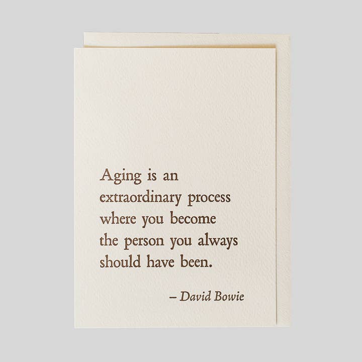 folio press & paperie - Wholesale Birthday Card - David Bowie - Aging QuoteNote0