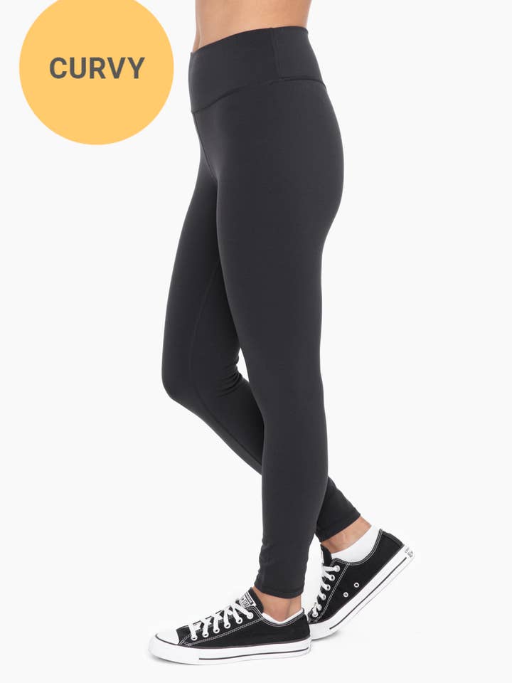 Mono B – wholesale Athletic/lounge leggings – Women's – CURVY Lycra-Blend Sweetheart Back Leggings
