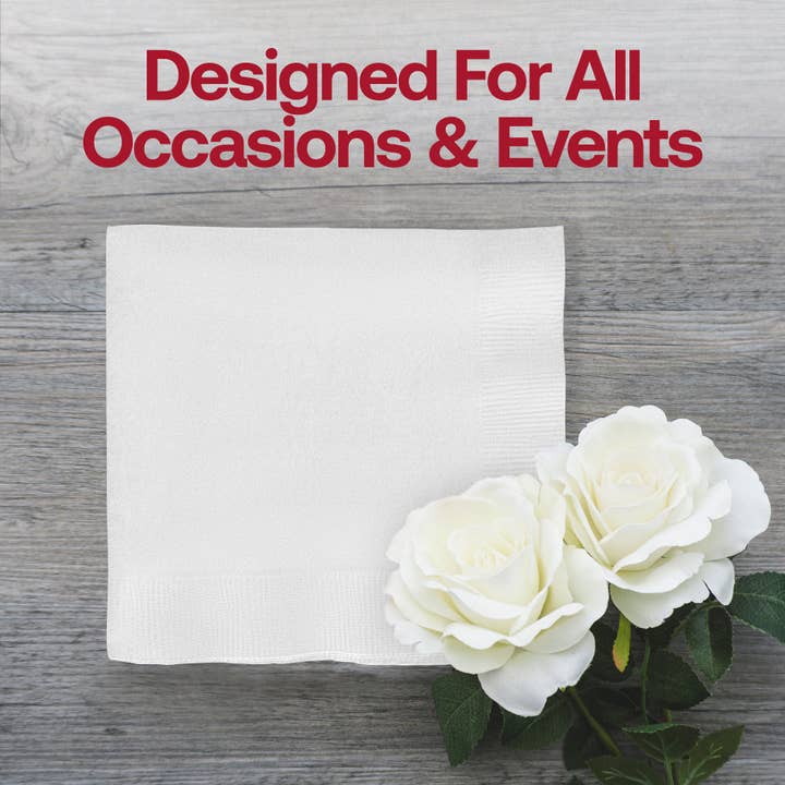 Smarty had a Party - Wholesale Disposable Napkin - White Paper Beverage/Cocktail Napkins - 50 pcs5