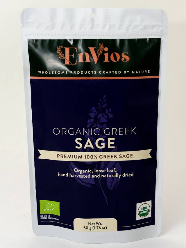 Organic Greek Sage. By EnVios 50g / 1.76 oz for wholesale by Hestia Foods