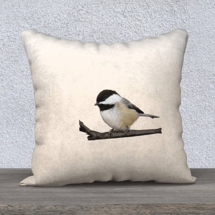 Oiseaux du Quebec Kissenbezug, quadratisch, 18 Stück, Chick-dee 🇨🇦 für den Großhandel von The Wheaten Store