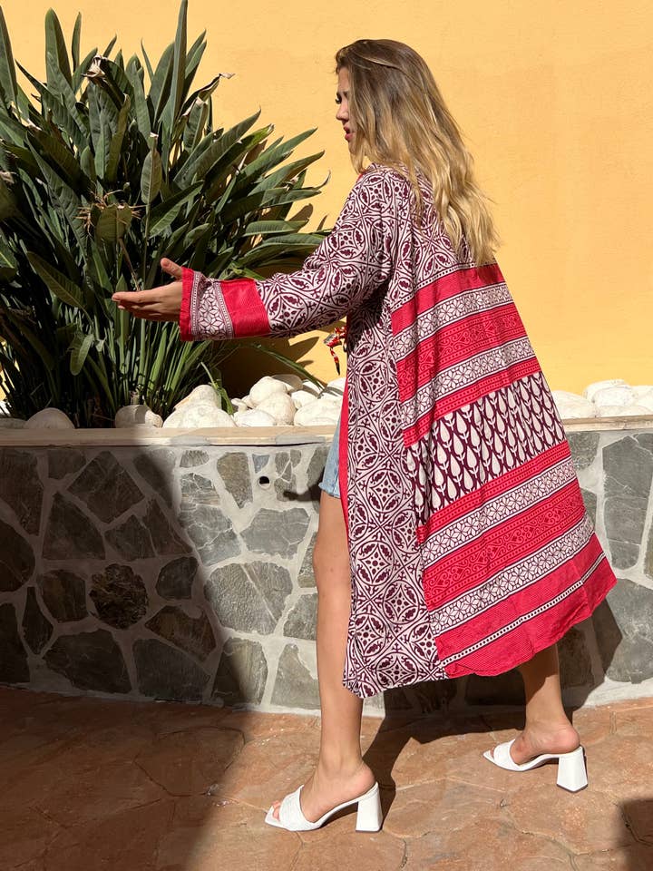 Kinomy - Wholesale Kimono - Dames - 10 korte, 10 lange omkeerbare kimono's
