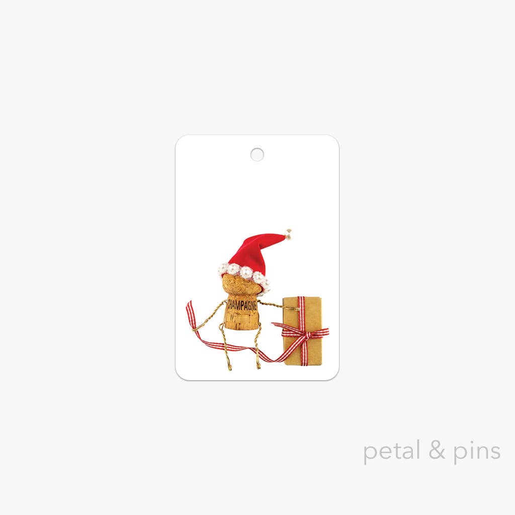 petal & pins – wholesale Gift tag – Santa Hat - Christmas Gift Tag