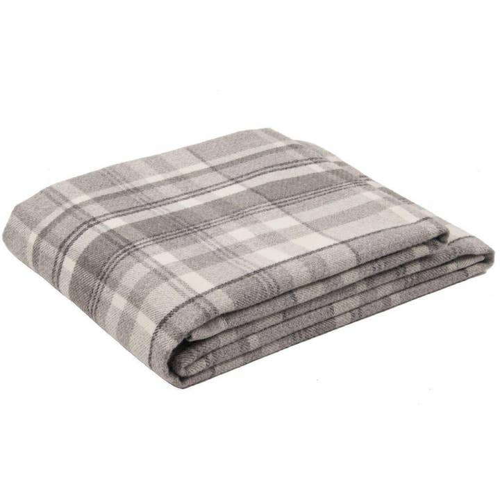 Heritage Charcoal Grey Tartan Table Runner for wholesale by Mcalister textiles