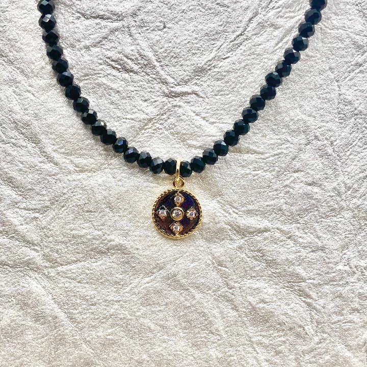 Rebecca Ray Jewelry - Wholesale Pendant/Charm Necklace - Crystal beaded Necklace with Crystal Charm Pendant 2