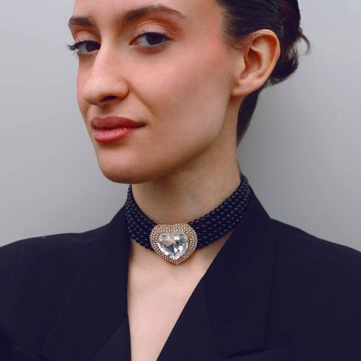 Choker 5 Reihen Herz Kugeln für den Großhandel von Sonata