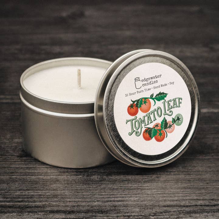 Edgewater Candles - Wholesale Travel Candles - Travel Tin - Tomato Leaf0
