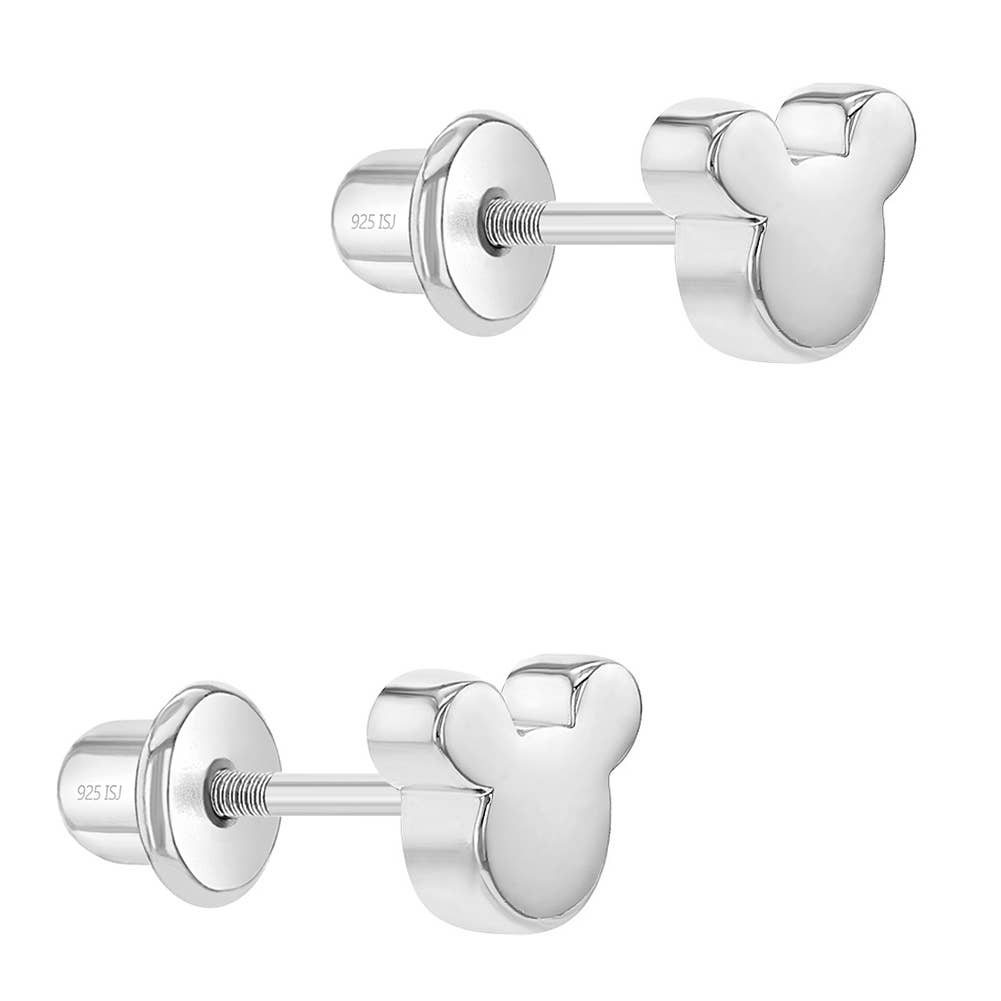 In Season Jewelry - Vente Boucles d'oreilles – enfant - Boucles d'oreilles Teenie Mouse pour bébé/enfant en argent sterling1