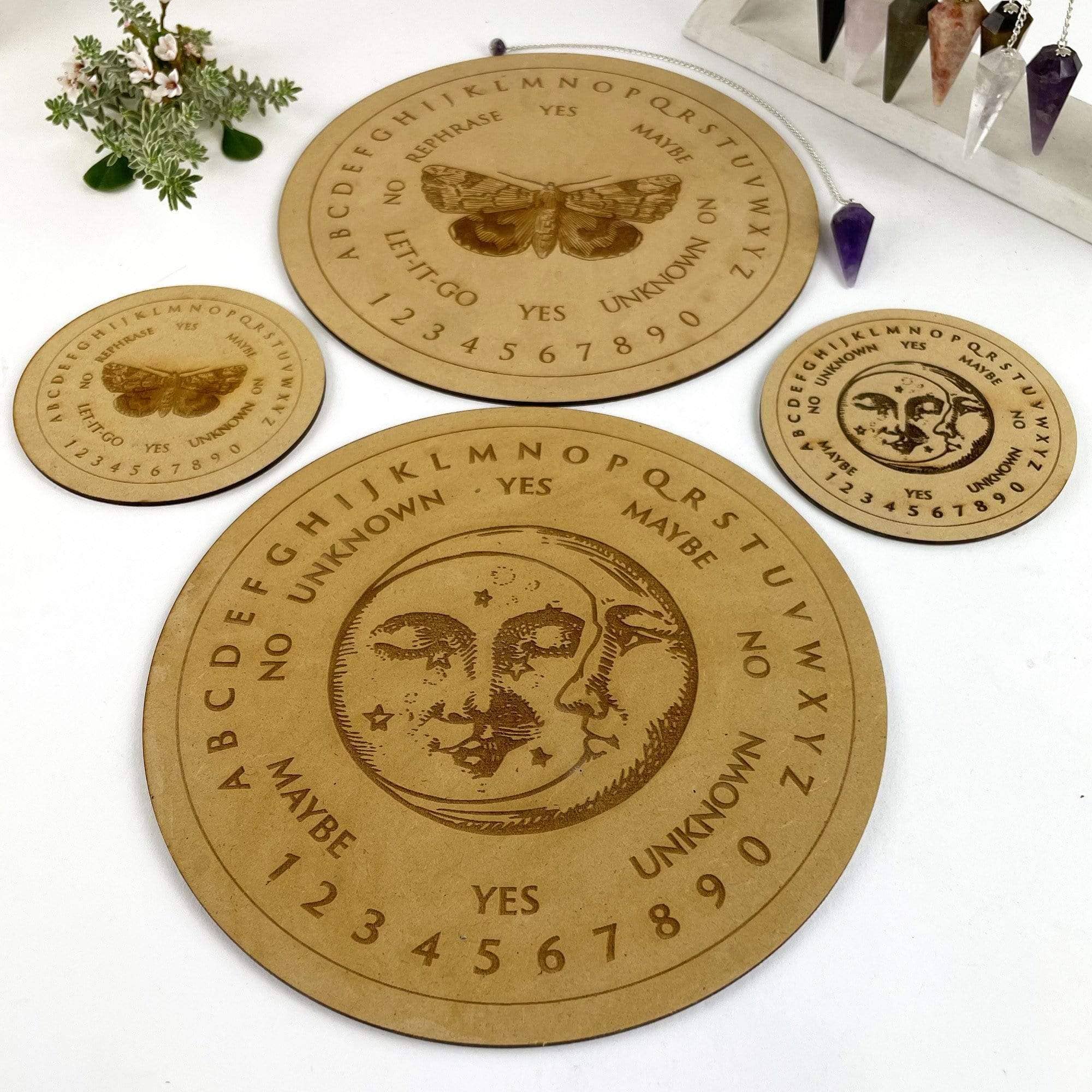 Rock Paradise - Venta al por mayor Artículo de meditación - Tablero de péndulo de cristal para adivinación y trabajo metafísico (RK15)7