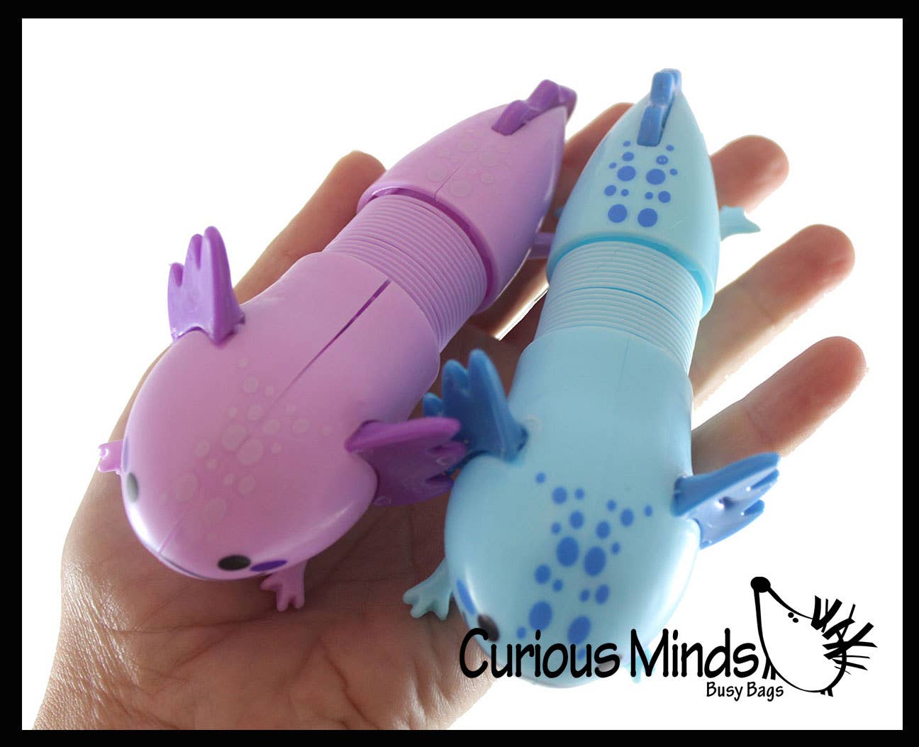 Curious Minds Toys – Brinquedo Fidget - Crianças por atacado – 1 Giro Axolotl Pull e Pop Snap Animal Expandindo Fidget16