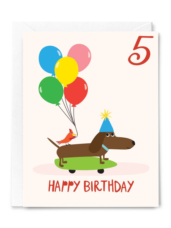 Buon compleanno bambino di cinque anni per la vendita all'ingrosso da parte di Happy Just Happy