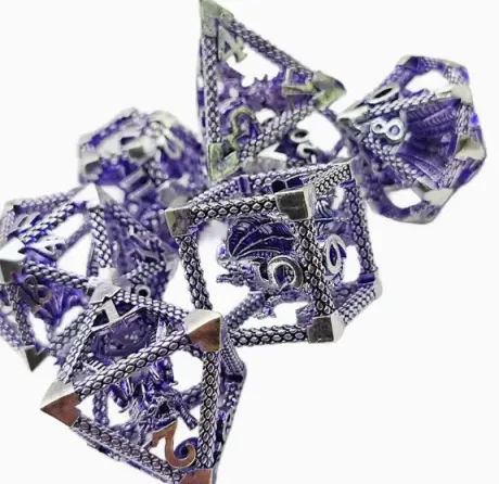 Cultivation Games - Wholesale Dice - Caged Dragon Hollow Metal Dice (4 new colors!)2
