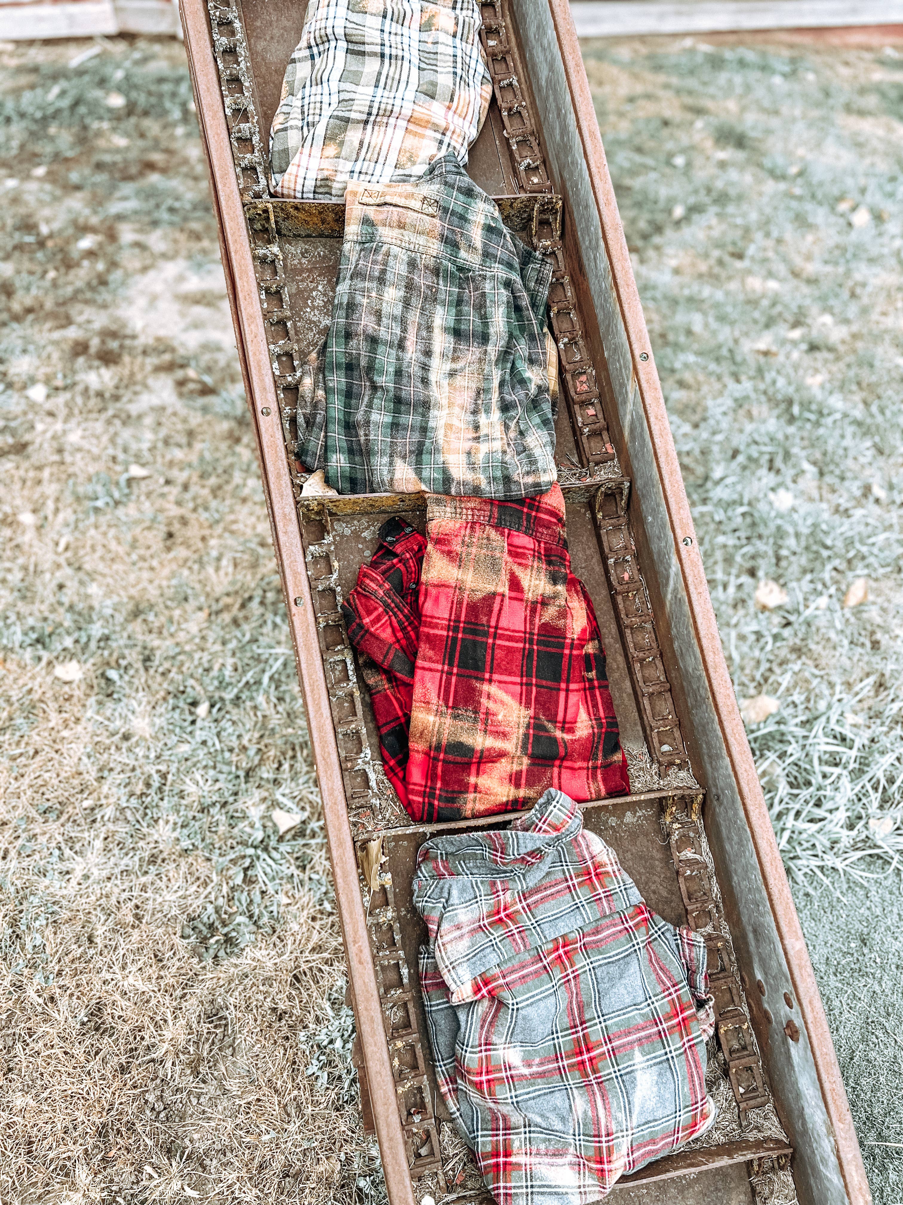 Disohrted Vintage - Vente Chemise à col boutonné – femme - Flanelles décolorées durables5