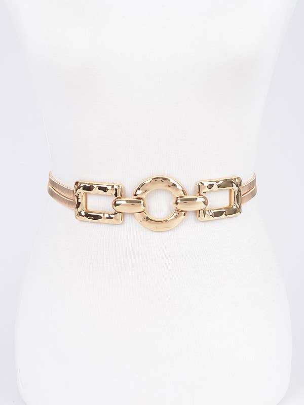 Stretchgürtel mit gehämmerter Metallschnalle für den Großhandel von Shop Neighbors