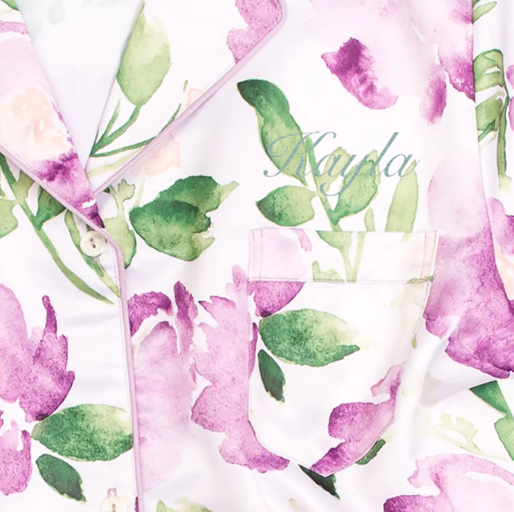 Weddingstar Inc. – Conjunto de pijama - Mulher por atacado – Conjunto Feminino de Pijama de Cetim com Estampa Floral19