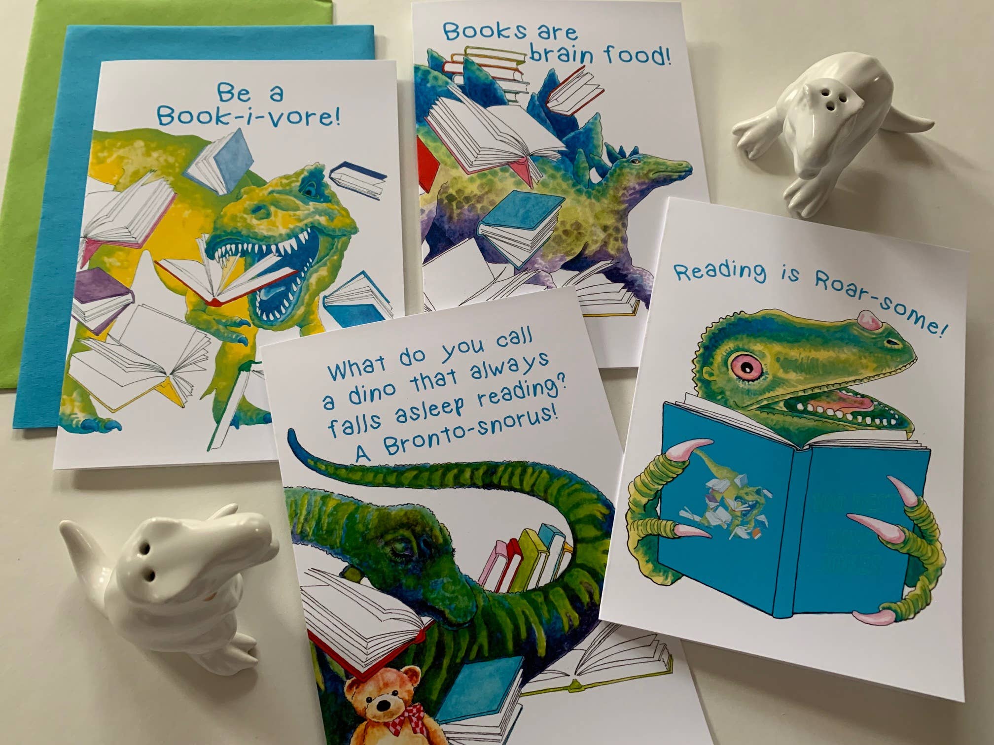 Karen Ritz Cards - Wholesale Everyday Greeting Card - Be a Book-i-vore Book Fun Notecard2